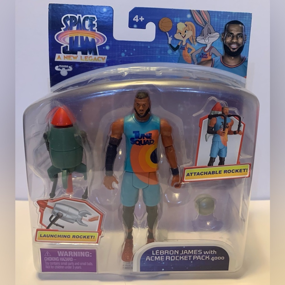 Space Jam Lebron James Action Figure with Rocket Pack